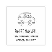 車の住所を運転する人 セルフインキングスタンプ (デザイン)