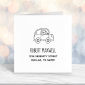 車の住所を運転する人 セルフインキングスタンプ