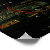 車の保運転ダッシュボードのステアリングホイールのポスター ポスター (角)