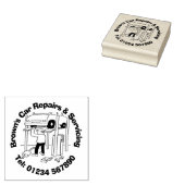 車の修理とサービスの漫画。 ラバースタンプ (押印)