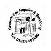 車の修理とサービスの漫画。 ラバースタンプ (インプリント)