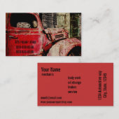 車の修理工場の名刺のテンプレート 名刺 (正面/裏面)