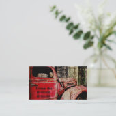 車の修理工場の名刺のテンプレート 名刺 (スタンド正面)