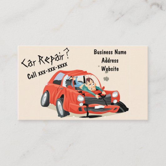 「車の修理?」 名刺 (正面)