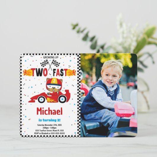 車の写真招待 招待状 (スタンド正面)