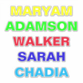 車の前後ガラス名シール シール (正面)