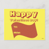 車の単語遊スクール子供バレンタインデー シーズンポストカード (裏面)