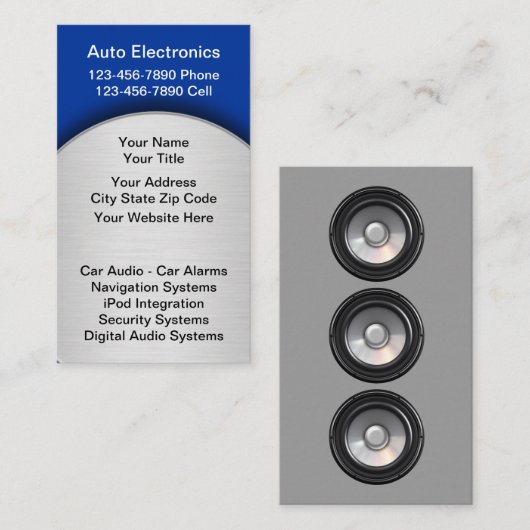 車の可聴周波名刺 名刺 (正面/裏面)
