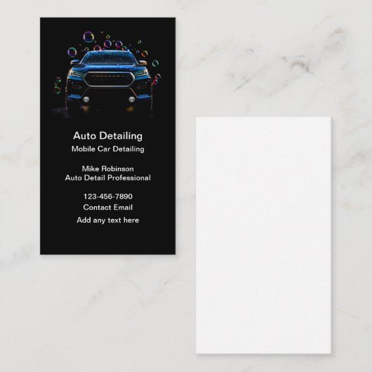 車の名刺のクール詳細 名刺 (正面/裏面)