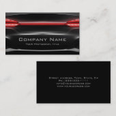 車の名刺の黒クールい背中 名刺 (正面/裏面)