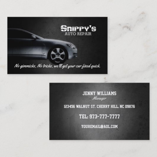 車の名刺 名刺 (正面/裏面)