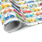 車の名前を年齢に変更する少年の物 ラッピングペーパー (ロールコーナー)