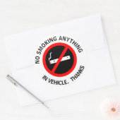 車の喫煙は何もない。感謝してい ラウンドシール (封筒)