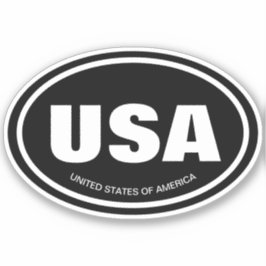 車の国コードと州の略称オーバルビニル シール