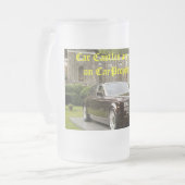 車の城のガレージのマグ フロストグラスビールジョッキ (正面左)