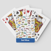 車の子供を動かす小さな男の子 トランプ (裏面)