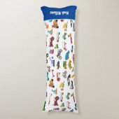 車の子供を動かす小さな男の子 ボディピロー (正面縦)