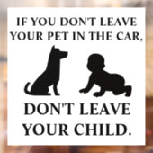 車の安全ステッカーの子供のアラーム ウィンドウサイン (シート2)