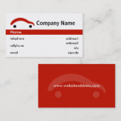 車の小売業のカード設計 名刺 (正面/裏面)