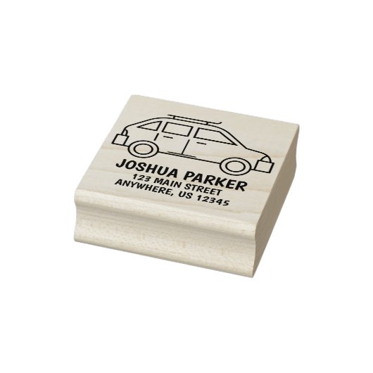 車の差出人住所パーソナライズされたゴム印 ラバースタンプ (スタンプ)