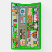 車の市街路2 1.2' x 4' 横断幕 (縦)