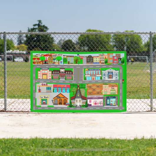 車の市街路2 1.2' x 4' 横断幕 (インサイチュ)