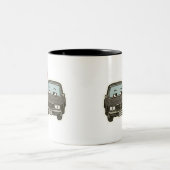 車の幼児 – 愛のマグカップのかわいい漫画カップル車 ツートーンマグカップ (中央)