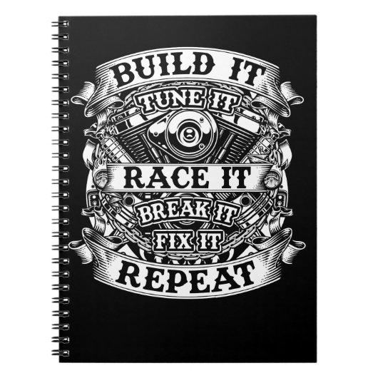 車の建物の整備士の服装 ノートブック (正面)