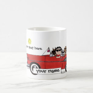 車の恋人のパーソナライズな漫画 コーヒーマグカップ