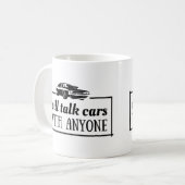 車の恋人は誰とでも車を話す コーヒーマグカップ (正面左)