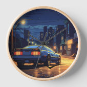 車の愛好家 壁時計 (正面)