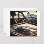 車の感じレトロなスタイルだよ、運転しなさい。 ポストカード (正面/裏面)