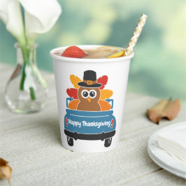 車の感謝祭で七面鳥 紙コップ