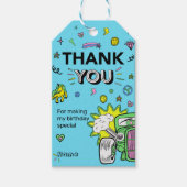 車の改造ユニコーン誕生日ありがとうギフトラベル ギフトタグ (正面)