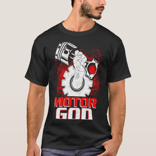 車の整備士のドライバーのチューナーバーンアウト Tシャツ (正面)
