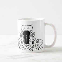 車の整備士イラストレーションオン コーヒーマグカップ