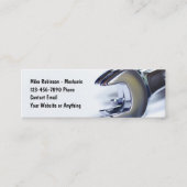 車の整備士レンチデザイン4 スキニー名刺 (正面)