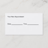 車の整備士修復アポイントメントカード 予約カード (裏面)