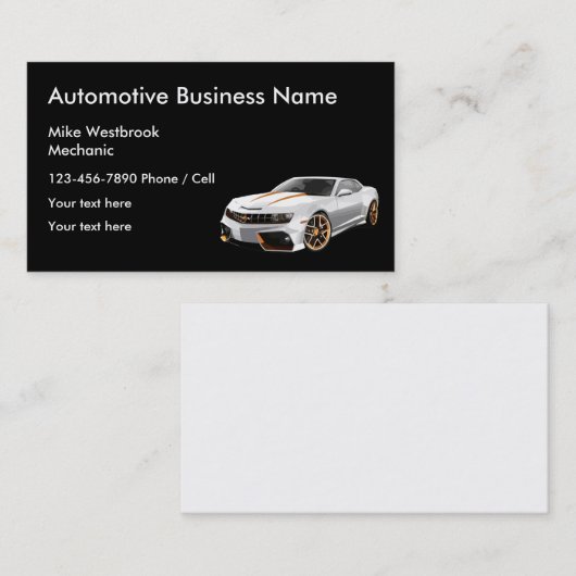 車の整備士名クール刺 名刺 (正面/裏面)