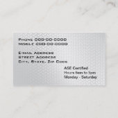 車の整備士名刺 名刺 (裏面)