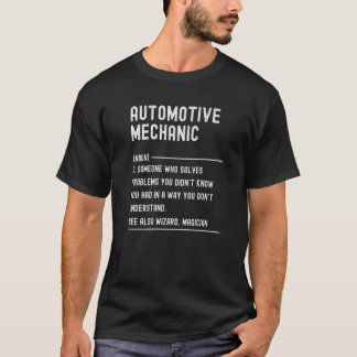 車の整備士定義ジョブのタイトル Tシャツ
