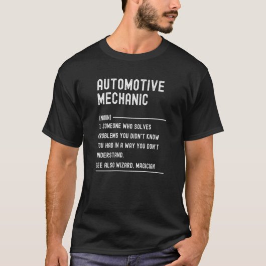 車の整備士定義ジョブのタイトル Tシャツ (正面)