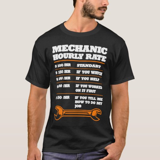 車の整備士専門ツール Tシャツ (正面)