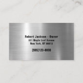 車の整備士自動修理スカルレンチ 名刺 (裏面)