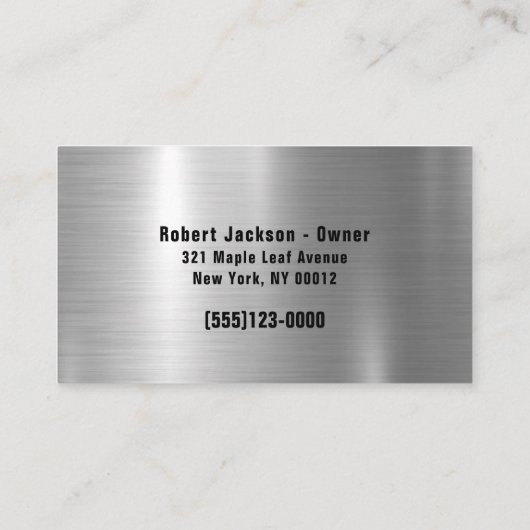 車の整備士自動修理スカルレンチ 名刺 (裏面)