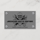 車の整備士自動修理スカルレンチ 名刺 (正面)