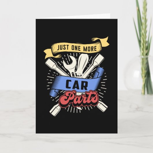 車の整備士車のエンジン整備士レトロおもしろいギフト カード (正面)