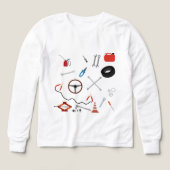 車の整備士車のツールテーマ少年 (デザイン正面)