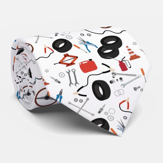 車の整備士車のツールテーマ ネクタイ (ロール)