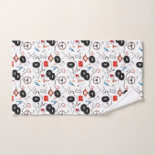 車の整備士車のツールテーマ バスタオルセット (ハンドタオル)